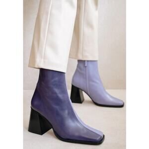 ALOHAS Two-Tone Purple Ankle Boots